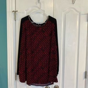 Worthington 3x Red and Black Top